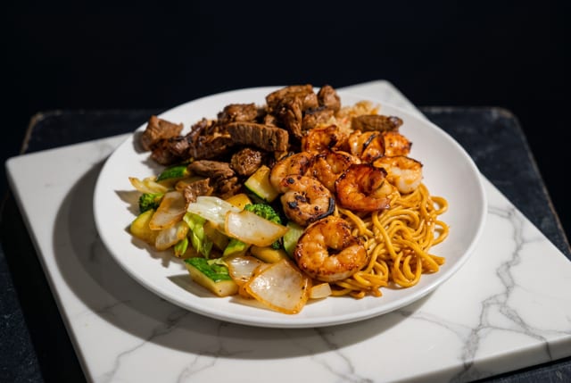 Combo Steak + Shrimp.