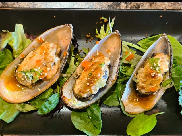 Baked Mussels.